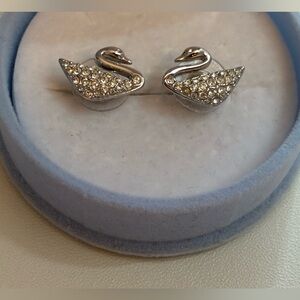 Swarovski Swan Earrings